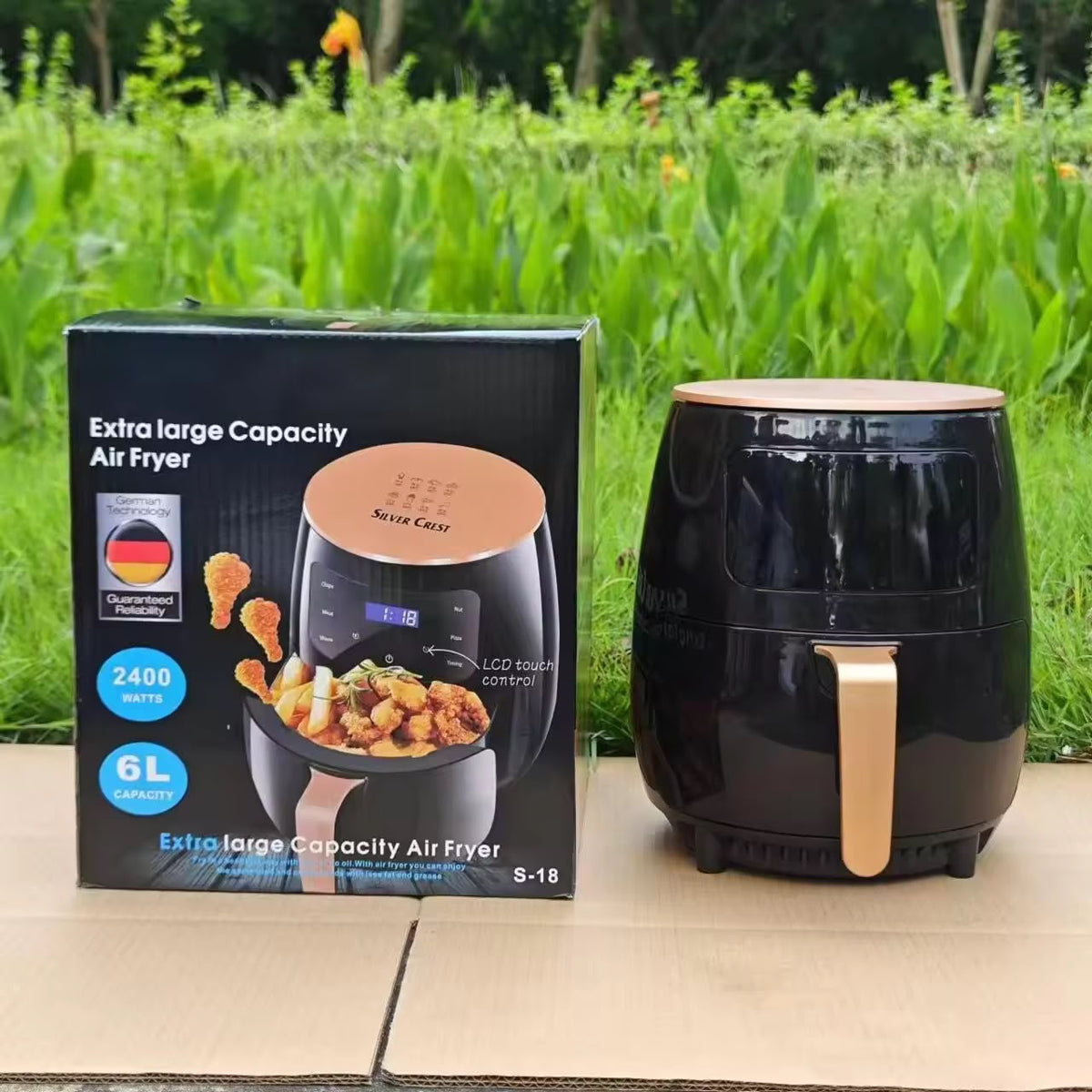 Silver Crest 6L Digital Air Fryer 2400W | قلاية هوائية رقمية سيلفر كريست 6 لتر 2400 واط