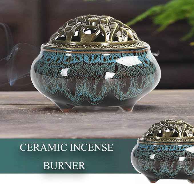 Ceramic Incense Burner – Traditional Bukhoor & Incense Holder
