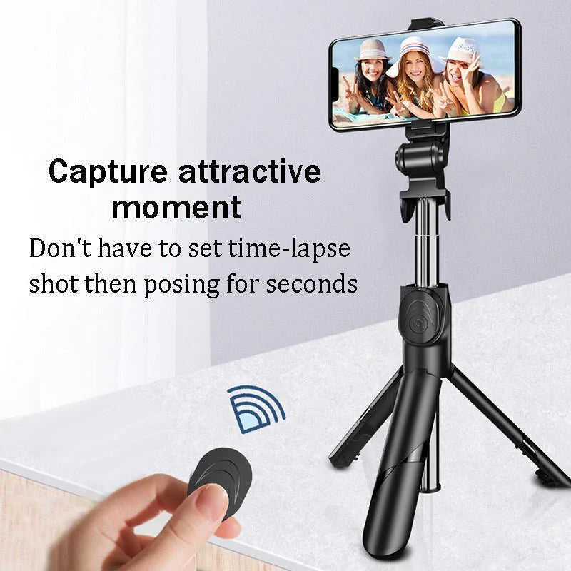 XT02 Bluetooth Selfie Stick with Tripod Stand – Multifunctional