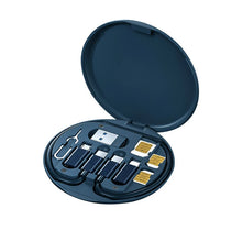 Portable 5-in-1 Multi-Cable Box – Charging & Data Cable Organizer