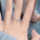 S999 Sterling Silver Winding Love Ring – Elegant Minimalist Design 2