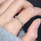 S999 Sterling Silver Winding Love Ring – Elegant Minimalist Design 4
