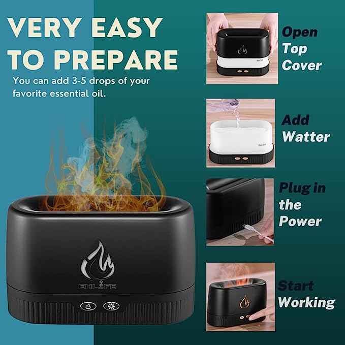 Flame Effect Aroma Diffuser – Model LA-0630-1