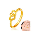 Gold plated Retro Heart Ring 3