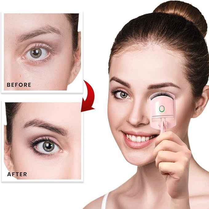 Heated Eyelash Curler – Electric, Long-Lasting Curl, No Crimping
