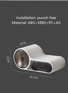 Roll Holder with Phone Shelf in Use - Bathroom Accessory