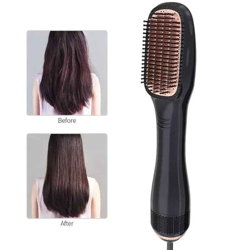 3-in-1 Electric Hot Air Styling Brush - Dryer, Straightener &amp; Volumizer
