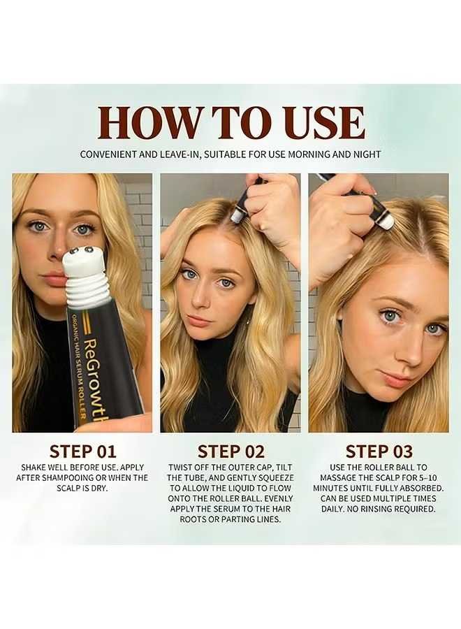 eelhoe Organic Hair Serum Roller – Scalp Nourishment & Hair Growth