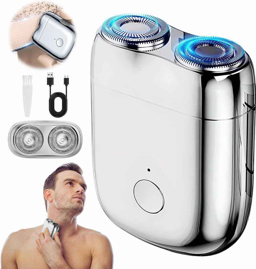Mini Dual-Head Electric Shaver – Compact Portable Men's Grooming