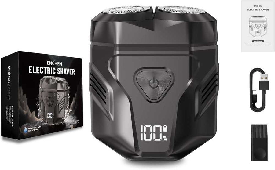 Waterproof Rechargeable Portable Shaver – Multi-Function LED Display