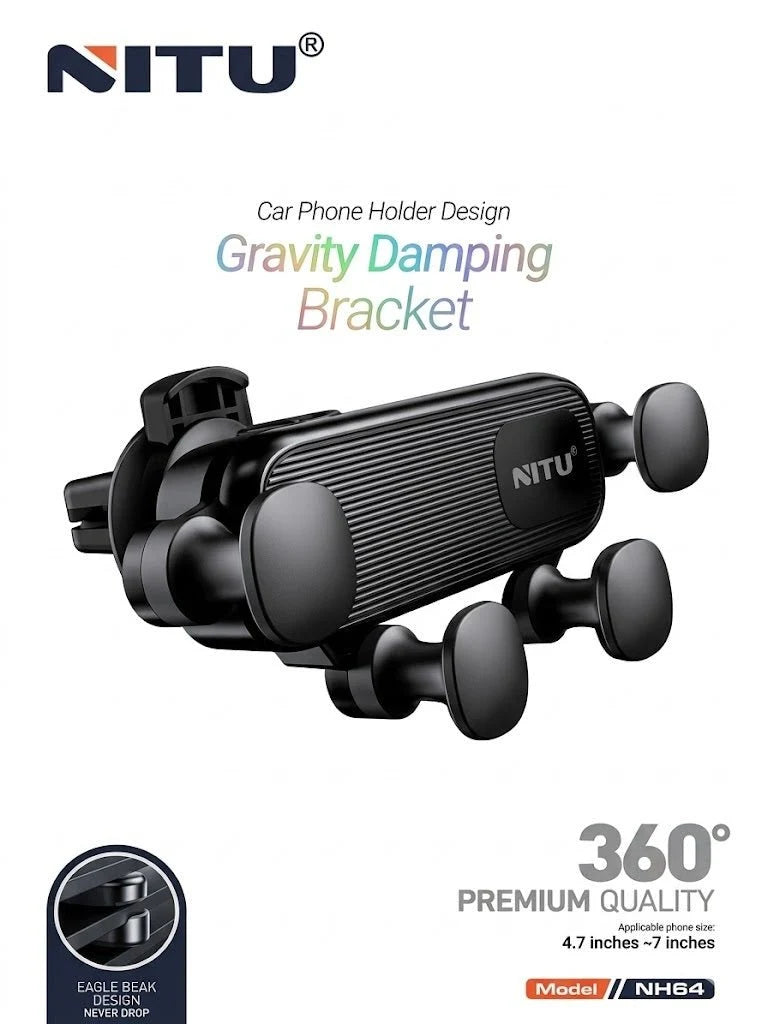 Nitu – Gravity Damping Bracket Car Phone Holder 360°
