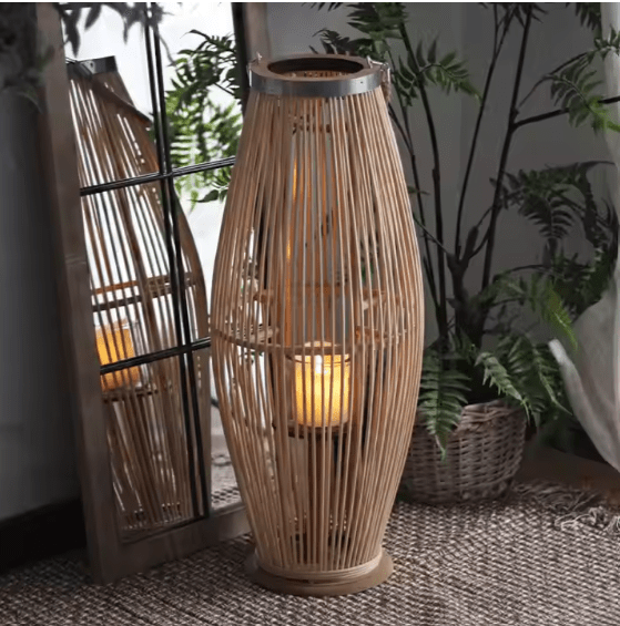 Rattan Woven Lantern Candle Majlis Mart