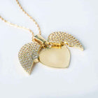 Elegant gold open close heart necklace 3