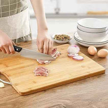 Wood Chopping Board with Handle | Natural Bamboo Kitchen Cutting Board