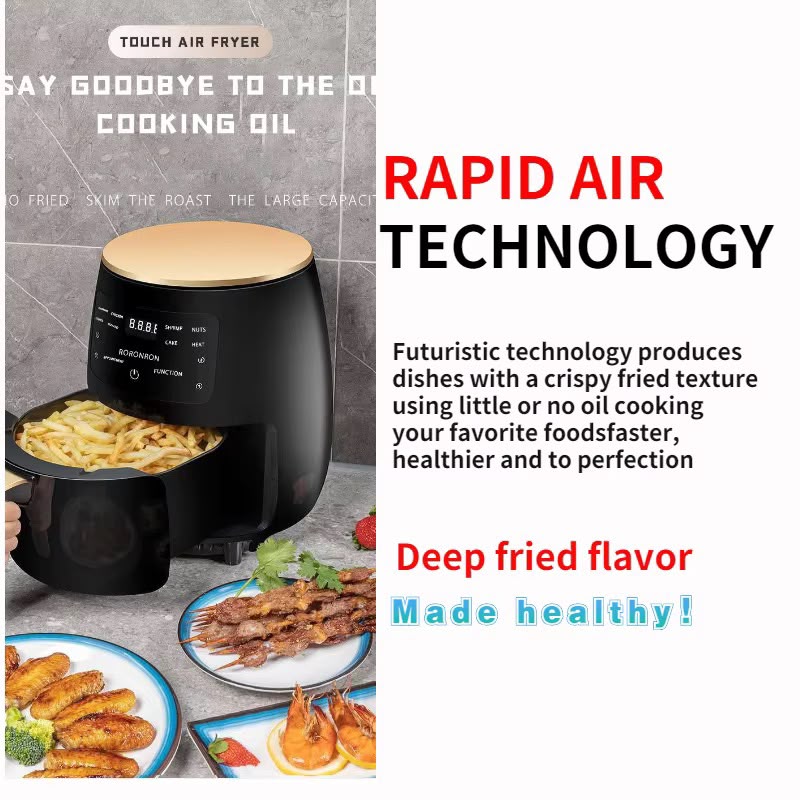 Silver Crest 6L Digital Air Fryer 2400W | قلاية هوائية رقمية سيلفر كريست 6 لتر 2400 واط